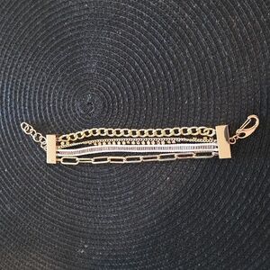 Victoria Emerson Silver and Gold Chain Bracelet‎